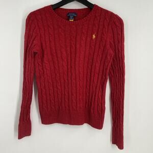 Polo Ralph Lauren Cable Knit Sweater Youth Size 12-14 Preppy Casual 970